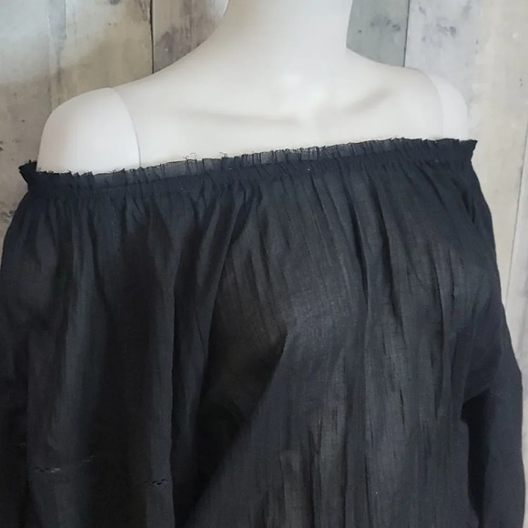Nwot Free People Sundown Balloon Sleeve Bodysuit In Black - Picture 4 of 13